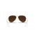 Ray-Ban RB3025 الطيار فلاش العدسات XXL (62 - 14) / الأخضر العدسات الذهب الإطار النظارات الشمسية