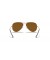 Ray-Ban RB3025 الطيار الكلاسيكية XL (58 - 14) / بني العدسات الذهب الإطار النظارات الشمسية