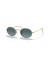 Ray-Ban RB3547 البيضاوي المعادن XL (54 - 21) / العدسات الزرقاء والذهب نظارات الإطار