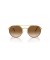 Ray-Ban RB3765 لتر (53 - 22) / بني العدسات الذهب الإطار النظارات الشمسية