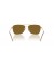 Ray-Ban RBR0102S القافلة عكس XXL (61 - 15) / بني العدسات الذهب الإطار النظارات الشمسية