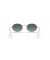 Ray-Ban RB3547 البيضاوي المعادن XL (54 - 21) / العدسات الزرقاء والذهب نظارات الإطار