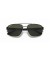 Ray-Ban RB3663 XL (60 - 17) / الأخضر العدسات و النظارات الشمسية الإطار الأسود