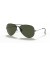 Ray-Ban RB3025 Aviator Large Metal II XXL (62 - 14) / الأخضر العدسات و النظارات الشمسية الإطار الأسود