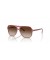 Ray-Ban RB9096S بيل الاطفال XS (49 - 13) / بني العدسات و النظارات الشمسية الإطار الأحمر