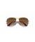 Ray-Ban RB9506S الطيار الاطفال M (50 - 13) / بني العدسات الذهب الإطار النظارات الشمسية