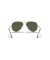 Ray-Ban RB3689 الطيار المعادن الثاني ل (58 - 14) / الأخضر العدسات الذهب الإطار النظارات الشمسية