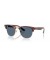 Ray-Ban RBR0504S Clubmaster العكسي L (54 - 21) / العدسات الزرقاء والذهب نظارات الإطار