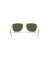 Ray-Ban RB3136 القافلة XL (58 - 15) / الأخضر العدسات الذهب الإطار النظارات الشمسية