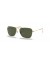 Ray-Ban RB3136 القافلة L (55 - 15) / الأخضر العدسات الذهب الإطار النظارات الشمسية