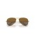 Ray-Ban RB9506S الطيار أطفال L (52 - 14) / بني العدسات الذهب الإطار النظارات الشمسية