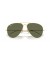 Ray-Ban RB3825 القديمة الطيار XXL (62 - 14) / الأخضر العدسات الذهب الإطار النظارات الشمسية