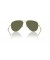 Ray-Ban RB3825 القديمة الطيار XXL (62 - 14) / الأخضر العدسات الذهب الإطار النظارات الشمسية