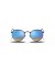 Ray-Ban RB3447 جولة فلاش العدسات التدرج S (50 - 21) / الأزرق العدسات و النظارات الشمسية الإطار الأسود