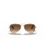 Ray-Ban RB9506S الطيار الاطفال M (50 - 13) / بني العدسات الذهب الإطار النظارات الشمسية