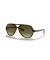 Ray-Ban RB4125 القطط 5000 الكلاسيكية م (59 - 13) / الأخضر العدسات السلحفاة نظارات الإطار