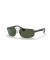 Ray-Ban RB3445 م (61 - 17) / الأخضر العدسات و النظارات الشمسية الإطار الأسود