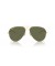 Ray-Ban RB3825 القديمة الطيار XXL (62 - 14) / الأخضر العدسات الذهب الإطار النظارات الشمسية