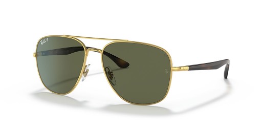 Ray-Ban RB3683 L (56 - 15) / الأخضر العدسات الذهب الإطار النظارات الشمسية