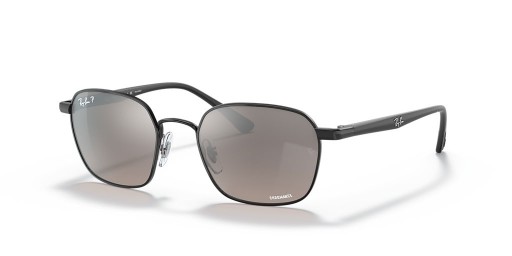Ray-Ban RB3664CH Chromance S (50 - 19) / الفضة العدسات و النظارات الشمسية الإطار الأسود