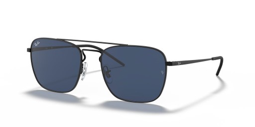 Ray-Ban RB3588 L (55 - 19) / الأزرق العدسات و النظارات الشمسية الإطار الأسود