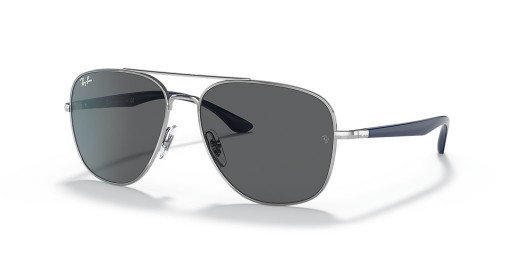 Ray-Ban RB3683 L (56 - 15) / رمادي العدسات و النظارات الشمسية الإطار الفضي