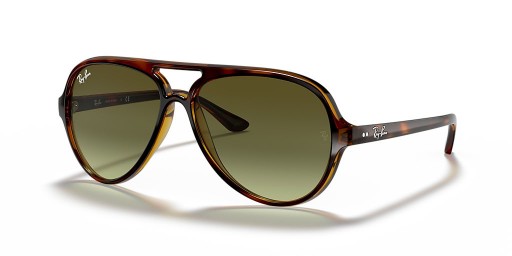 Ray-Ban RB4125 القطط 5000 الكلاسيكية م (59 - 13) / الأخضر العدسات السلحفاة نظارات الإطار