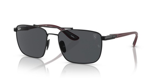 Ray-Ban RB3715M سكوديريا فيراري جمع XXL (58 - 18) / رمادي العدسات و النظارات الشمسية الإطار الأسود
