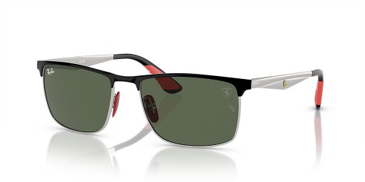 Ray-Ban RB3726M سكوديريا فيراري مجموعة XL (57 - 18) / الأخضر العدسات و النظارات الشمسية الإطار الأسود