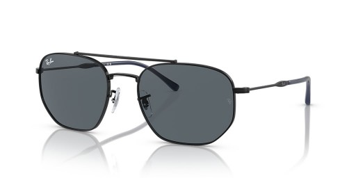 Ray-Ban RB3707 L (54 - 20) / الأزرق العدسات و النظارات الشمسية الإطار الأسود