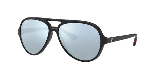 Ray-Ban RB4125M سكوديريا فيراري جمع م (57 - 14) / الفضة العدسات و النظارات الشمسية الإطار الأسود