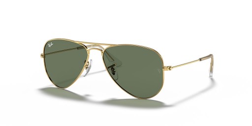 Ray-Ban RB9506S الطيار الاطفال M (50 - 13) / الأخضر العدسات الذهب الإطار النظارات الشمسية