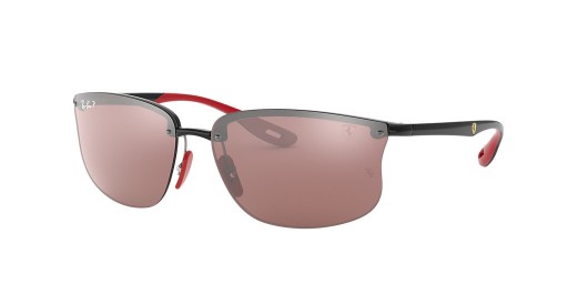 Ray-Ban RB4322M سكوديريا فيراري مجموعة XL (63 - 15) / الفضة العدسات و النظارات الشمسية الإطار الأسود