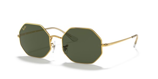 Ray-Ban RB1972 المثمن 1972 L (54 - 19) / الأخضر العدسات الذهب الإطار النظارات الشمسية