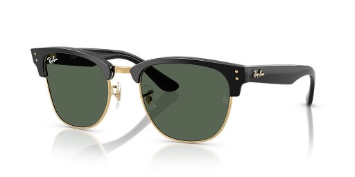 Ray-Ban RBR0504S Clubmaster عكس S (51 - 21) / الأخضر العدسات و النظارات الشمسية الإطار الأسود