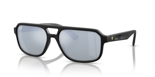 Ray-Ban RB4414M سكوديريا فيراري جمع ل (58 - 17) / الفضة العدسات و النظارات الشمسية الإطار الأسود