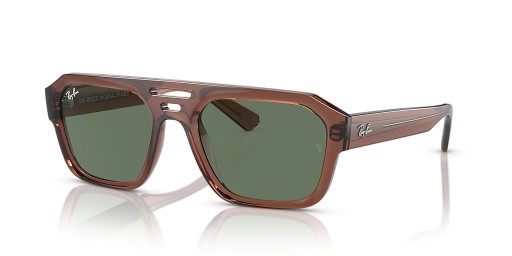 Ray-Ban RB4397 كوريجان الحيوي القائم م (54 - 20) / الأخضر العدسات البني نظارات الإطار