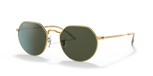 Ray-Ban RB3565 جاك لتر (53 - 20) / الأخضر العدسات الذهب الإطار النظارات الشمسية