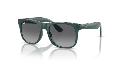 Ray-Ban RB9069S جوستين للأطفال S (48 - 16) / رمادي العدسات الخضراء نظارات الإطار