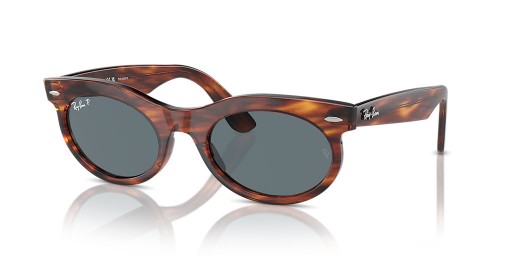 Ray-Ban RB2242 عابر سبيل البيضاوي لتر (53 - 22) / الأزرق العدسات البني نظارات الإطار