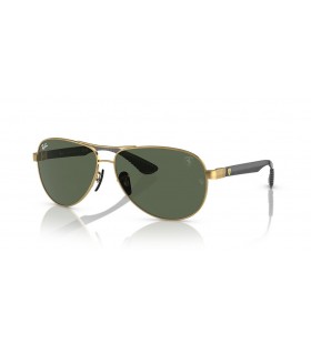 Ray-Ban RB8331M سكوديريا فيراري مجموعة XL (61 - 13) / الأخضر العدسات الذهب الإطار النظارات الشمسية