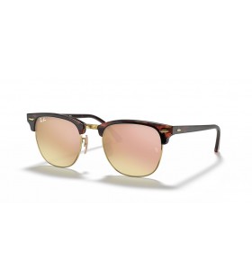 Ray-Ban RB3016 Clubmaster فلاش عدسات L (51 - 21) / النحاس العدسات السلحفاة نظارات الإطار