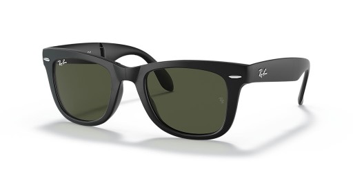 Ray-Ban RB4105 Wayfarer Skládací Classic L (50 - 22) / Zelené čočky a Černý rám sluneční Brýle
