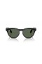 Ray-Ban RW4009F Ray-Ban | Meta Nízký Most Fit Headliner L (51 - 23) / Zelené čočky a Černý rám sluneční Brýle