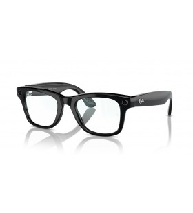 Ray-Ban RW4006 Ray-Ban | Meta Wayfarer M (50 - 22) / Transparentní skla a Černý rám Brýle
