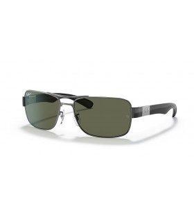 Ray-Ban RB3522 XXL (61 - 17) / Zelené čočky a Stříbrný rám sluneční Brýle