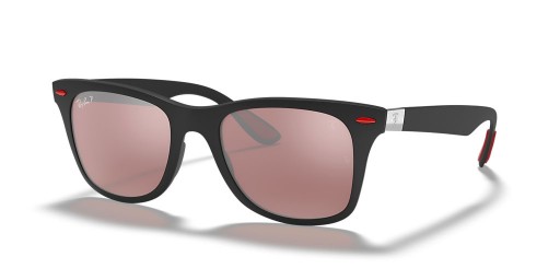 Ray-Ban RB4195MF Scuderia Ferrari Collection L (52 - 20) / Sølv linser og Sort ramme Solbriller