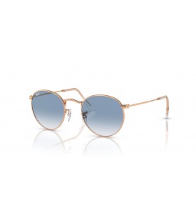 Ray-Ban RB3447 Runde Metal L (53 - 21) / BlÃ¥ linser og Pink ramme Solbriller