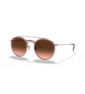 Ray-Ban RB3647N Runde Dobbelt Bro M (51 - 22) / Brune linser og Kobber ramme Solbriller