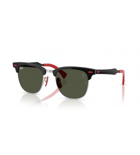 Ray-Ban RB3807M Scuderia Ferrari Collection L (51 - 21) / Grønne linser og Sølv ramme Solbriller